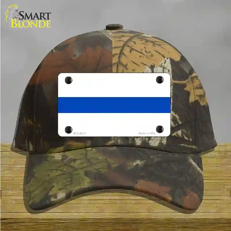 Thin Blue Line White Novelty License Plate Hat Cotton / Camoflauge