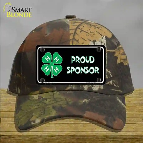 4-H Proud Sponsor Novelty License Plate Hat Cotton / Camoflauge