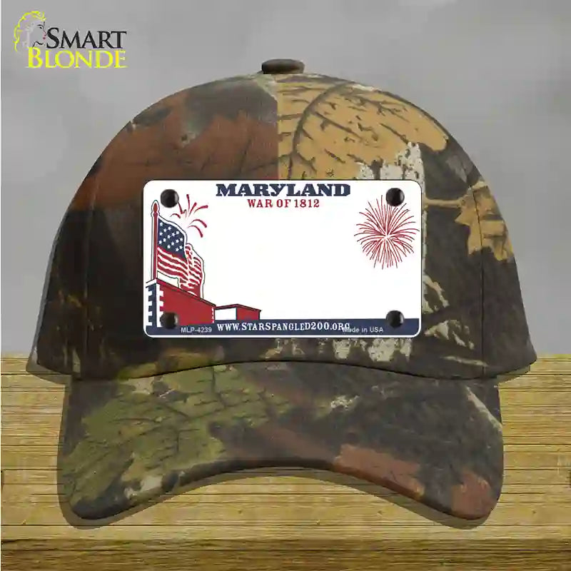 Maryland State Novelty License Plate Hat Cotton / Camoflauge