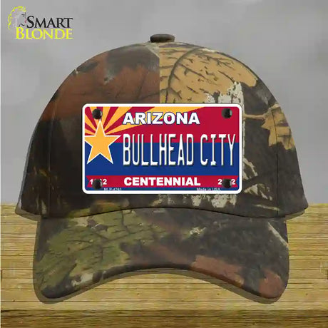 Arizona Centennial Bullhead City Novelty License Plate Hat Cotton / Camoflauge