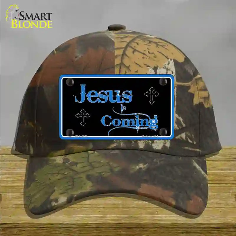 Jesus Is Coming Novelty License Plate Hat Cotton / Camoflauge