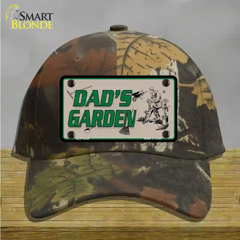 Dads Garden Novelty License Plate Hat Cotton / Camoflauge