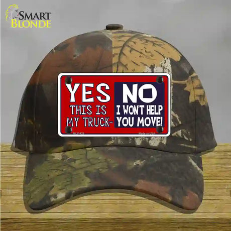 Yes This Is My Truck Novelty License Plate Hat Cotton / Camoflauge