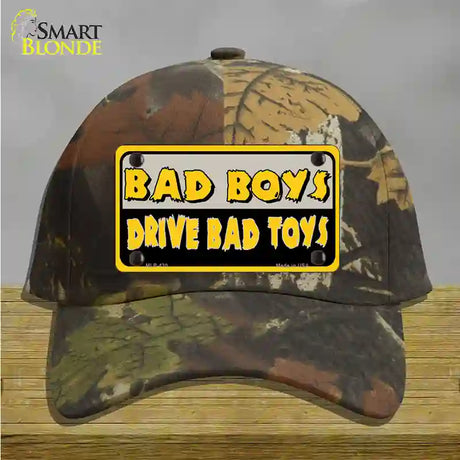 Bad Boys Drive Bad Toys Novelty License Plate Hat Cotton / Camoflauge