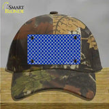 Blue White Quatrefoil Novelty License Plate Hat Cotton / Camoflauge
