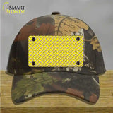 Yellow White Quatrefoil Novelty License Plate Hat Cotton / Camoflauge