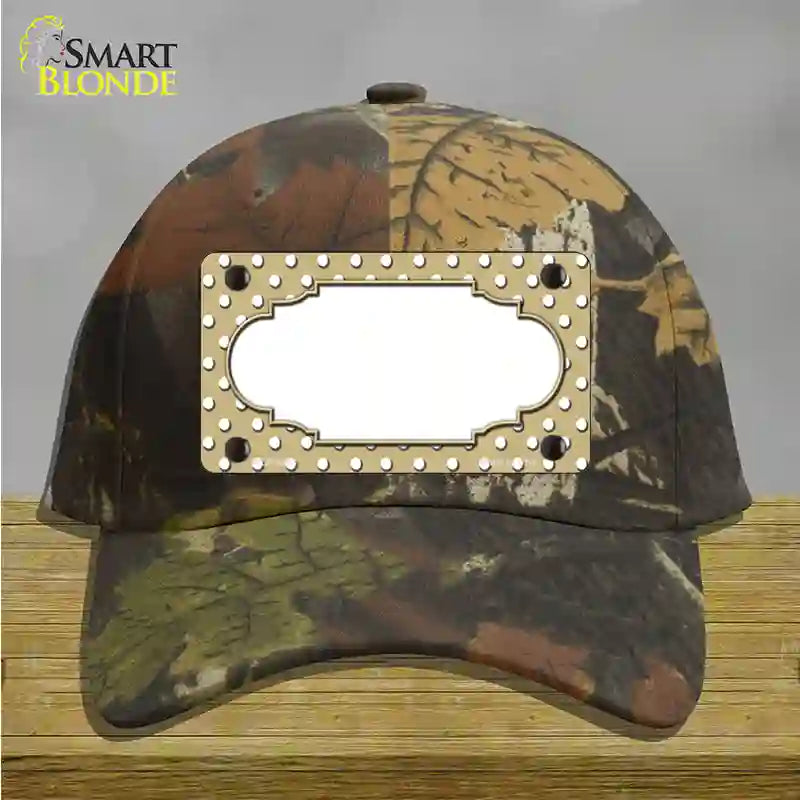 Scallop Gold White Polka Dot Novelty License Plate Hat Cotton / Camoflauge