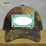 Scallop Mint White Polka Dot Novelty License Plate Hat Cotton / Camoflauge