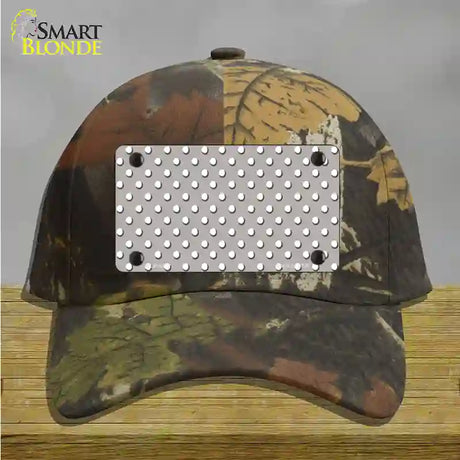 Grey Polka Dot Novelty License Plate Hat Cotton / Camoflauge