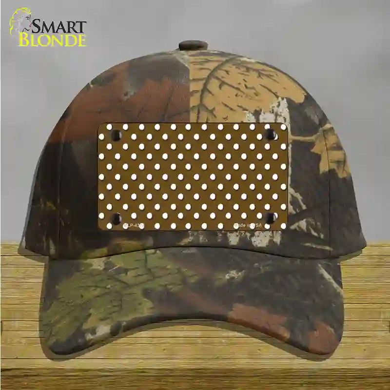 Brown Polka Dot Novelty License Plate Hat Cotton / Camoflauge