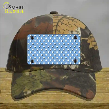 Light Blue Polka Dot Novelty License Plate Hat Cotton / Camoflauge