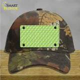 Lime Green Polka Dot Novelty License Plate Hat Cotton / Camoflauge