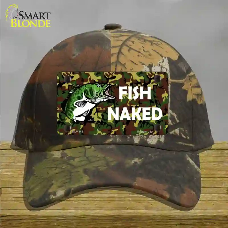 Fish Naked Novelty License Plate Hat Cotton / Camoflauge