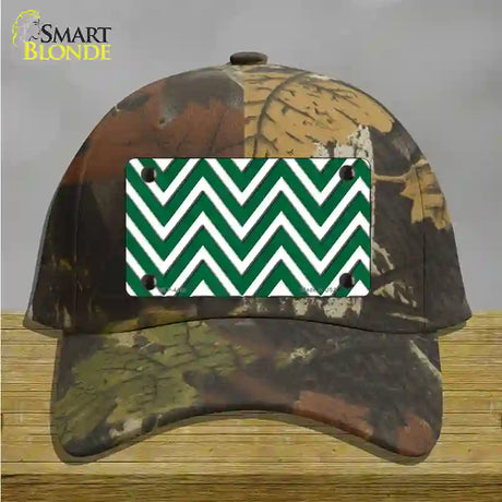 Green White Large Chevron Novelty License Plate Hat Cotton / Camoflauge