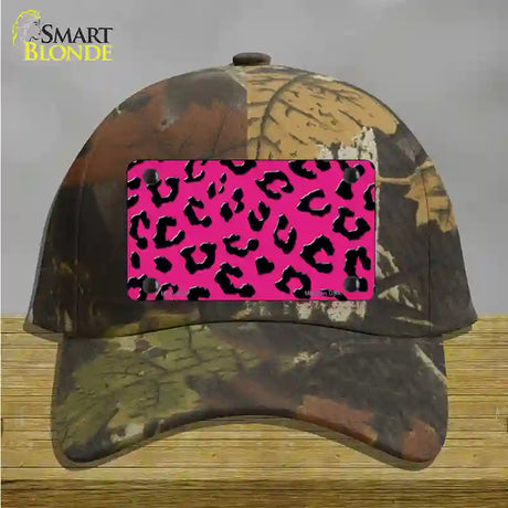 Pink Black Cheetah Novelty License Plate Hat Cotton / Camoflauge