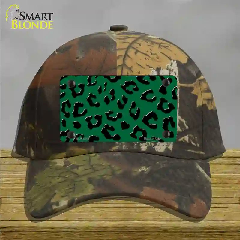 Green Black Cheetah Novelty License Plate Hat Cotton / Camoflauge