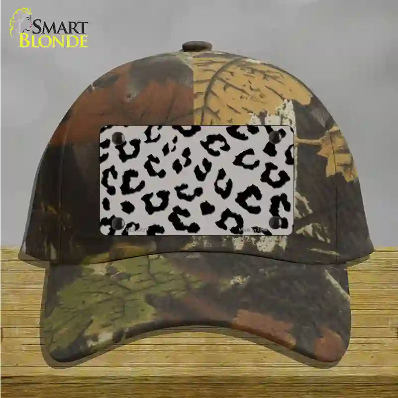 Grey Black Cheetah Novelty License Plate Hat Cotton / Camoflauge