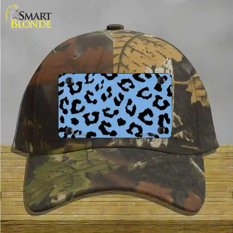 Light Blue Black Cheetah Novelty License Plate Hat Cotton / Camoflauge