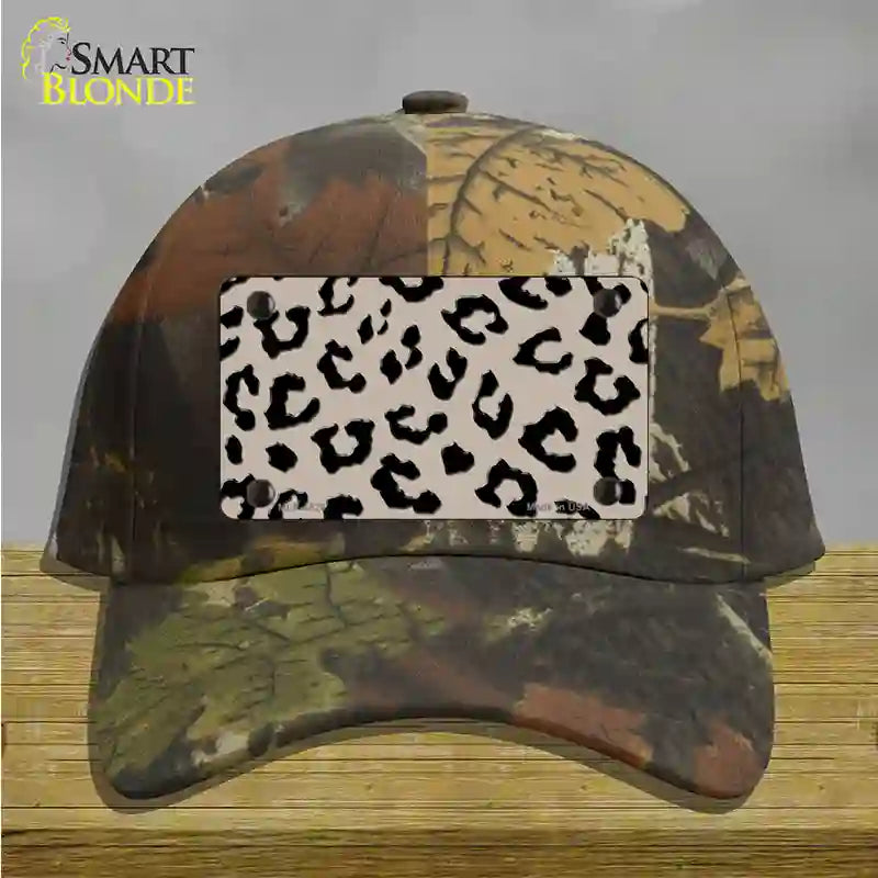 Tan Black Cheetah Novelty License Plate Hat Cotton / Camoflauge