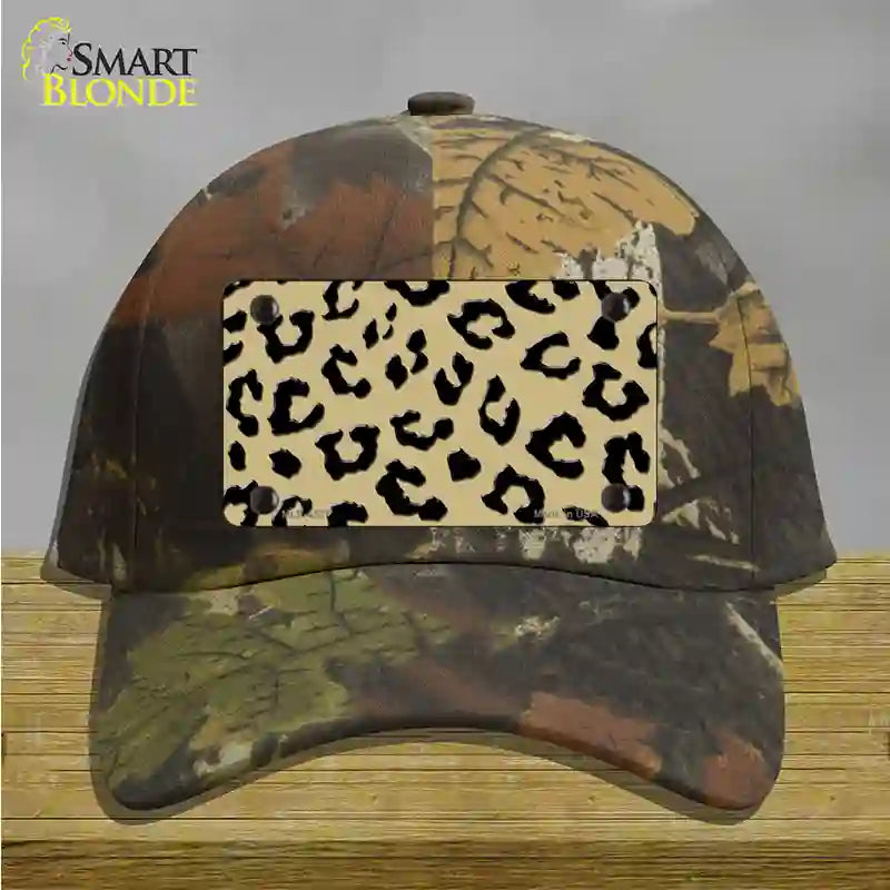 Gold Black Cheetah Novelty License Plate Hat Cotton / Camoflauge