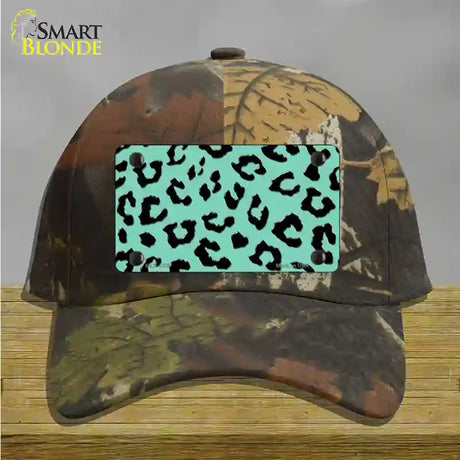 Mint Black Cheetah Novelty License Plate Hat Cotton / Camoflauge