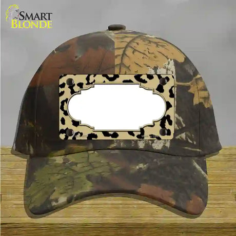 Gold Black Cheetah Scallop Novelty License Plate Hat Cotton / Camoflauge