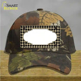 Gold Black Houndstooth Scallop Center Novelty License Plate Hat Cotton / Camoflauge