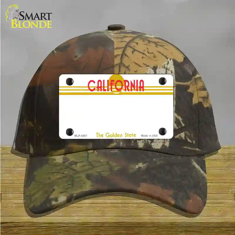 California Golden State Plate State Blank Novelty License Plate Hat Cotton / Camoflauge