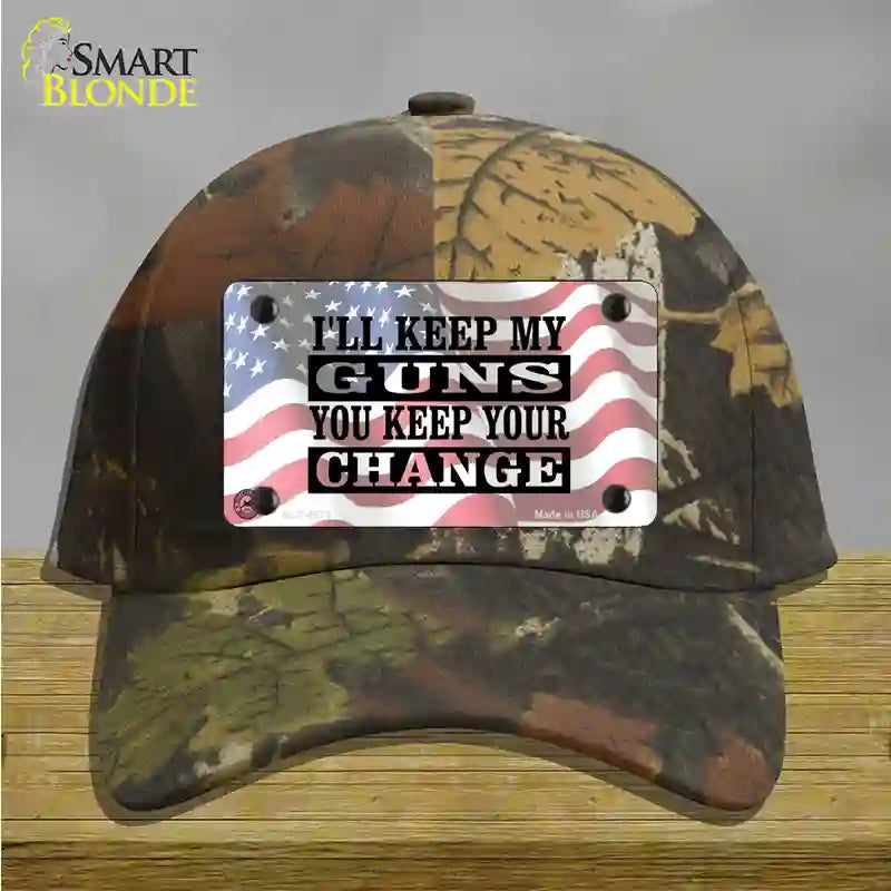 Ill Keep My Guns Novelty License Plate Hat Cotton / Camoflauge