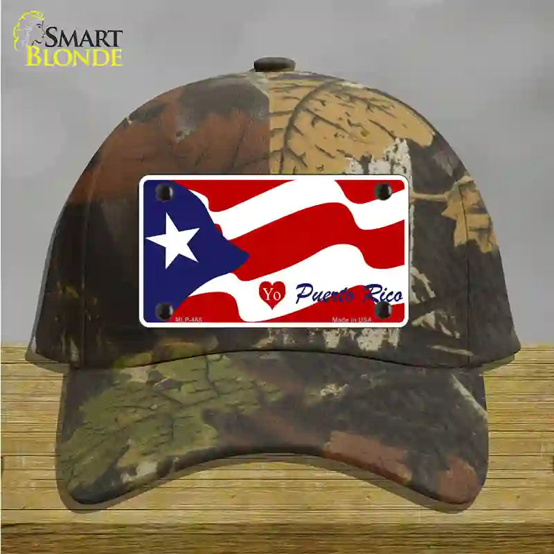 I Love Puerto Rico Novelty License Plate Hat Cotton / Camoflauge