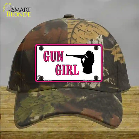 Gun Girl Novelty License Plate Hat Cotton / Camoflauge