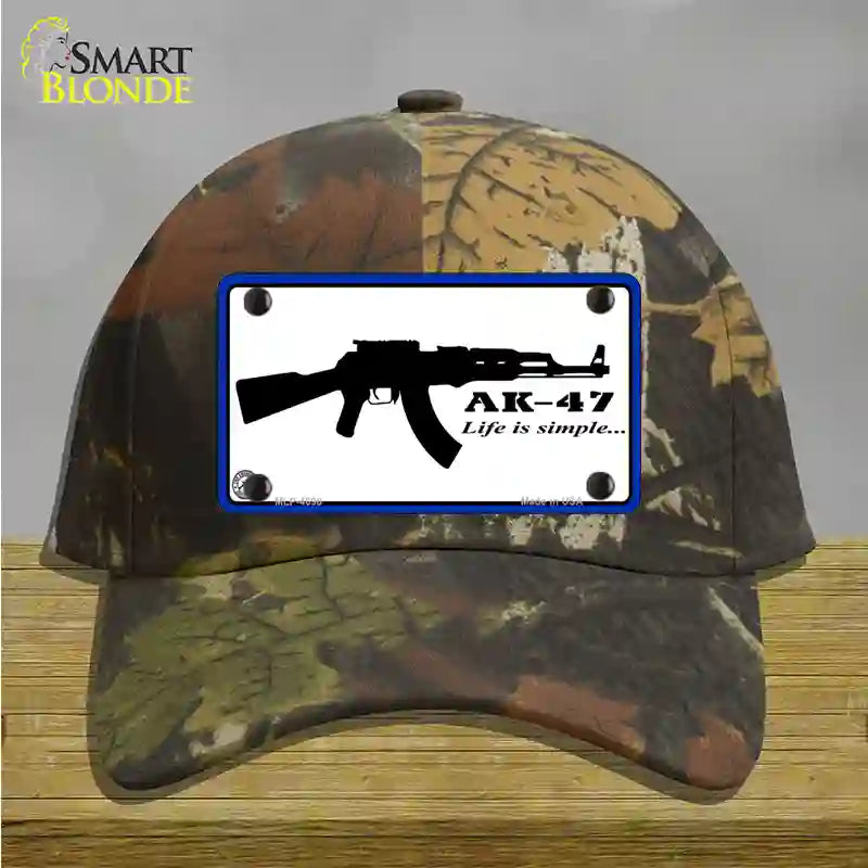 Life Is Simple Novelty License Plate Hat Cotton / Camoflauge