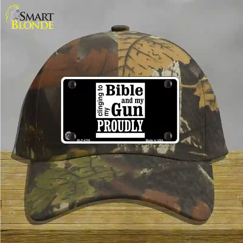 My Bible And My Gun Novelty License Plate Hat Cotton / Camoflauge