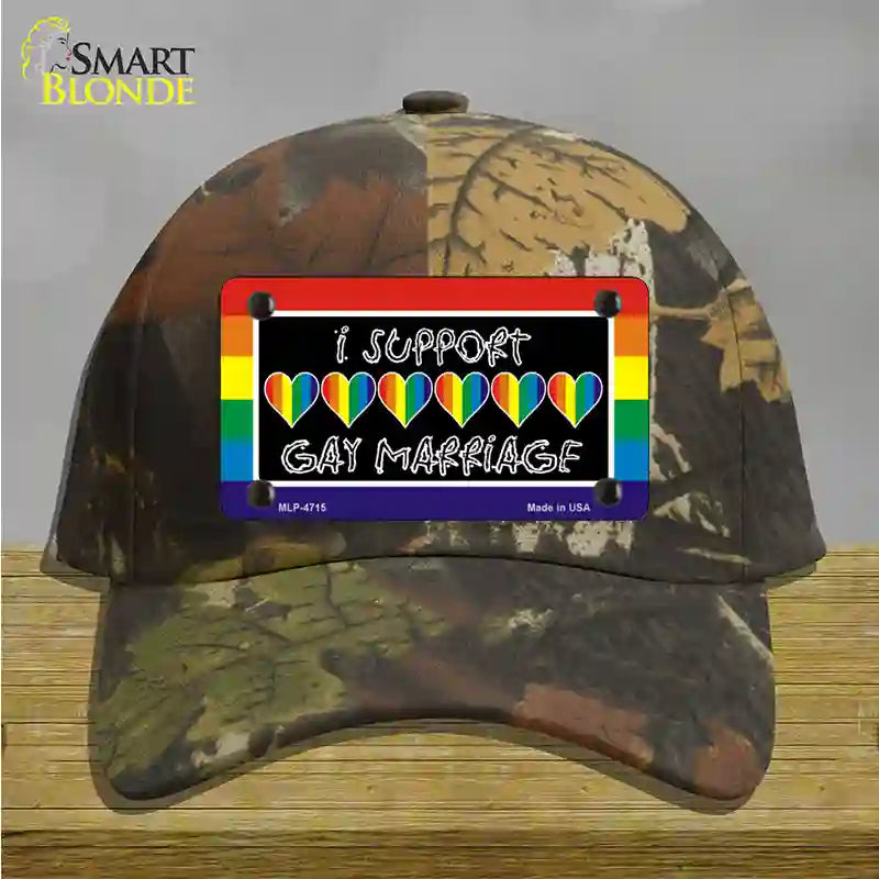 Support Gay Marriage Novelty License Plate Hat Cotton / Camoflauge