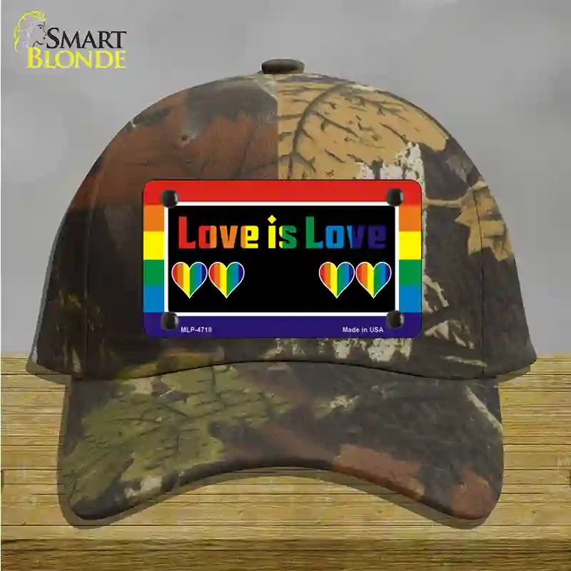 Love Is Love Novelty License Plate Hat Cotton / Camoflauge