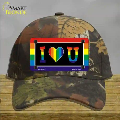 I Love U Novelty License Plate Hat Cotton / Camoflauge