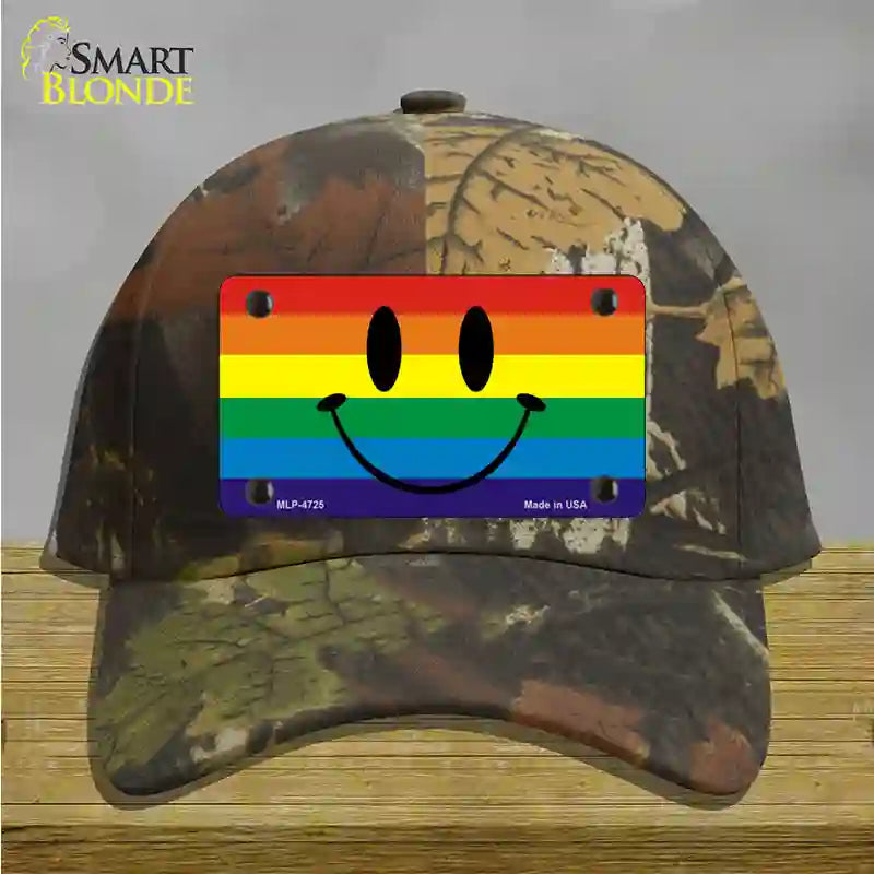 Smiley Face Novelty License Plate Hat Cotton / Camoflauge