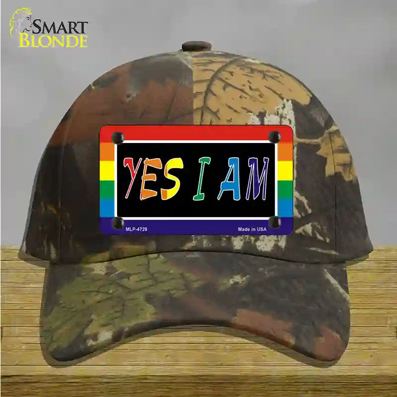 Yes I Am Novelty License Plate Hat Cotton / Camoflauge