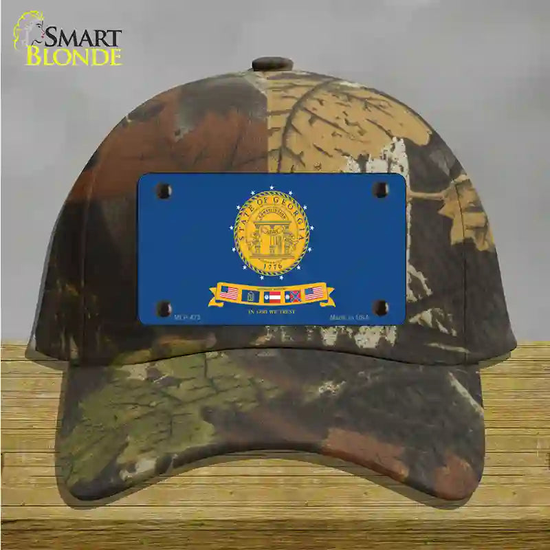 Georgia State Seal Novelty License Plate Hat Cotton / Camoflauge