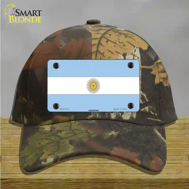 Argentina Flag Novelty License Plate Hat Cotton / Camoflauge