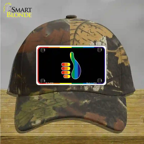 Thumbs Up Novelty License Plate Hat Cotton / Camoflauge