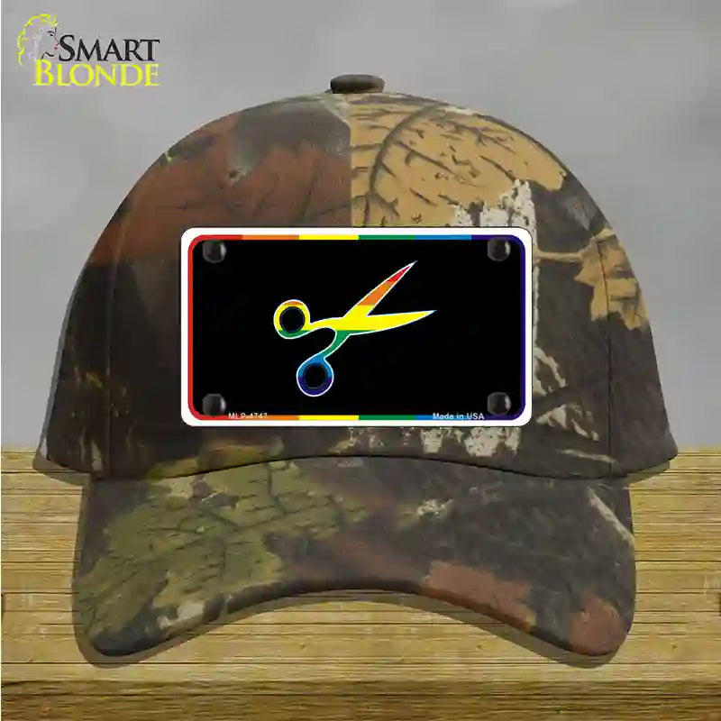 Scissors Novelty License Plate Hat Cotton / Camoflauge