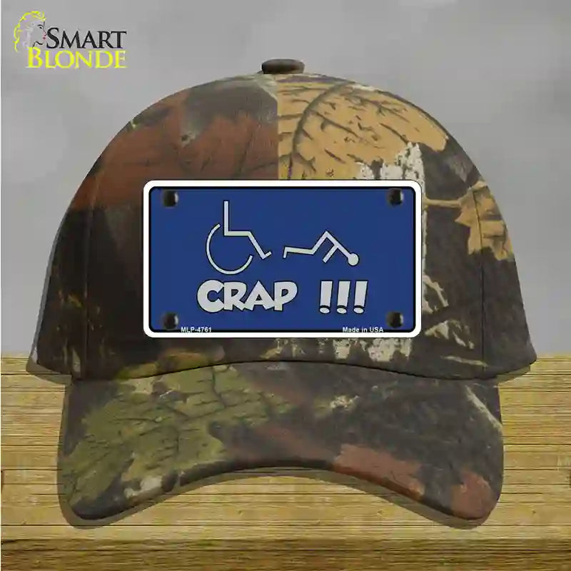 Handicap Crap Logo Novelty License Plate Hat Cotton / Camoflauge