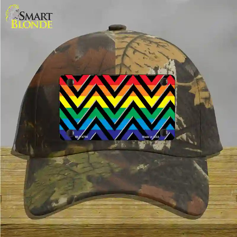 Rainbow Black Chevron Novelty License Plate Hat Cotton / Camoflauge