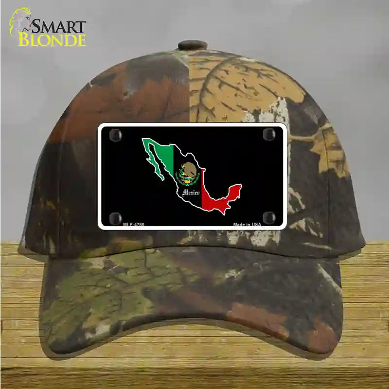 Mexico Outline Novelty License Plate Hat Cotton / Camoflauge