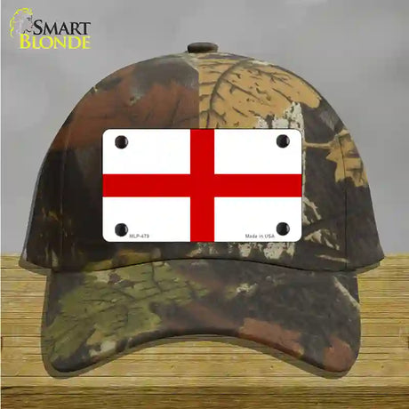 England Flag Novelty License Plate Hat Cotton / Camoflauge