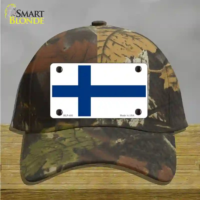 Finland Flag Novelty License Plate Hat Cotton / Camoflauge