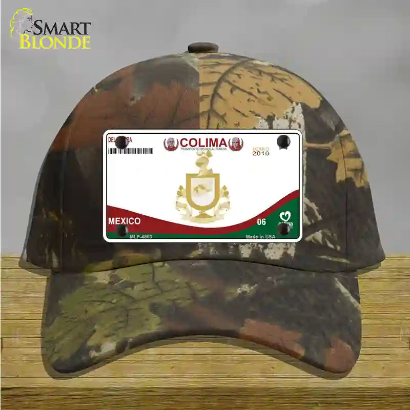 Colima Mexico Novelty License Plate Hat Cotton / Camoflauge