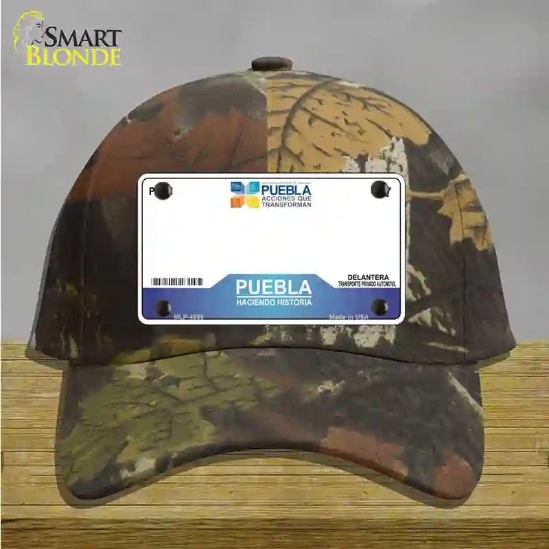 Puebla Mexico Novelty License Plate Hat Cotton / Camoflauge