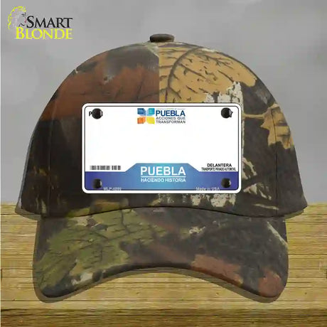 Puebla Mexico Novelty License Plate Hat Cotton / Camoflauge